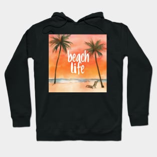 Beach Life Palm Trees Hoodie